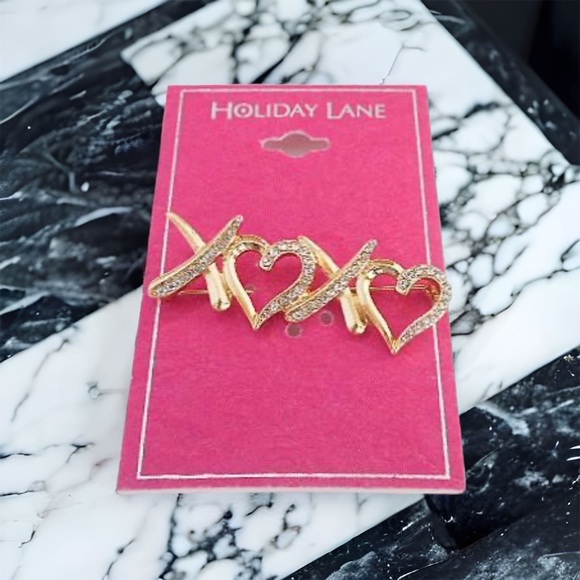 Macy's Jewelry Nwt Gold Xoxo Pin Brooch Poshmark